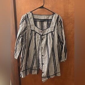 a.n.a Monochrome Striped Blouse